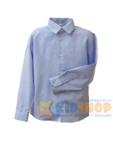 Рубашка школьная Bebepa длинный рукав голубой в полоску