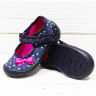 Текстильная обувь 3F Pszczolka 1F2/12 для девочки, цвет джинс, вышивка мелкие сердца