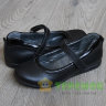 Школьная обувь для девочек Happy Walk 2380, кожаные туфли, цвет черный, Турция