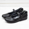 Школьная обувь для девочек Happy Walk 2380, кожаные туфли, цвет черный, Турция