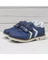 Шкіряна ортопедичне взуття на хлопчика Happy walk P-3485 розмір 26-30 колір синій