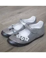 Туфли для девочки DD Step 046-612L Grey весенние, кожаные