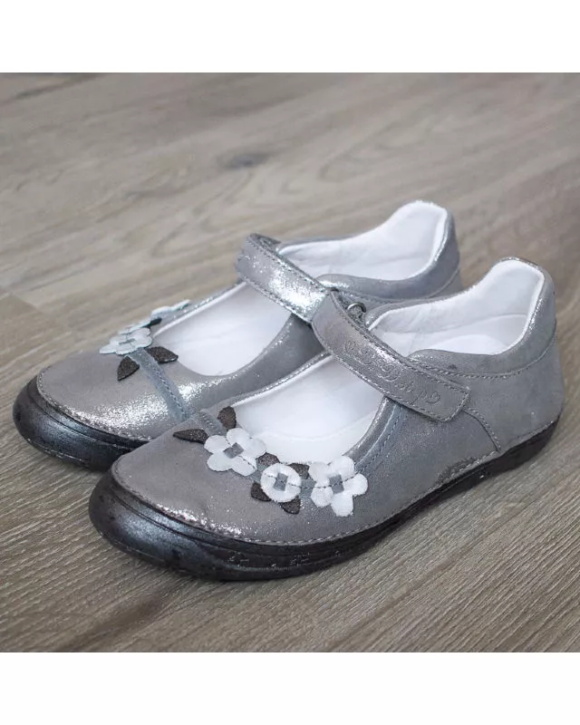 Туфли для девочки DD Step 046-612L Grey весенние, кожаные