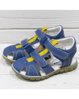 Сандали D.D.Step K 330-4009 M для мальчика, синие, кожа, закрытый носок