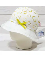 Панамка для девочки Tutu Польша 3-004620 gold-white, хлопок