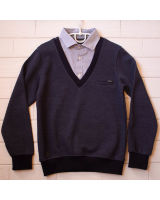 Пуловер-обманка Cegisa 6435 цвет синий, для мальчика, материал хлопок, Турция