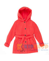 Кашемировое пальто для девочки Париж цвет персиковый