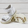 Босоножки для девочки BiKi 4445 D, белые, кожаные - детская обувь на лето 