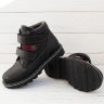 Ботинки для мальчика на осень Happy walk F-2422 кожаные, цвет черный