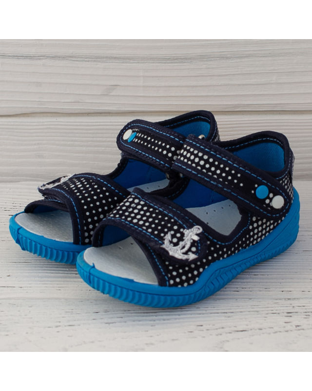 Текстильне взуття для хлопчика Viggami Krzys ozdoba, синій колір