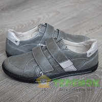 Туфли для подростка Котофей 732031-23 цвет серый, кожаные
