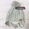 Детские зимние шапки Польша Barbaras на завязках WV 69/ML серый цвет