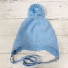 Польська зимова шапка для дітей Barbaras WV 90 / MC на зав'язках, блакитного кольору