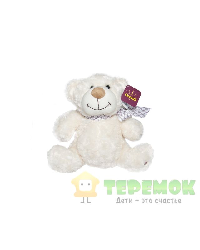 М'яка іграшка-Ведмідь (білий з бантом, 25 см)