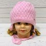 Демісезонна шапка на зав'язках Barbaras BB 309 / C для дівчинки, рожева