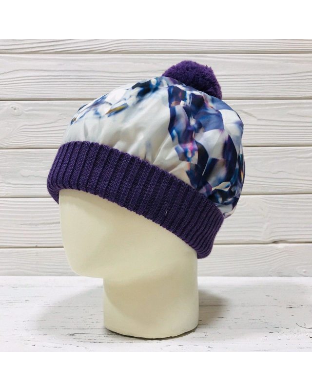 Зимняя шапка для девочки Tutu 3-003126 фиолетового цвета