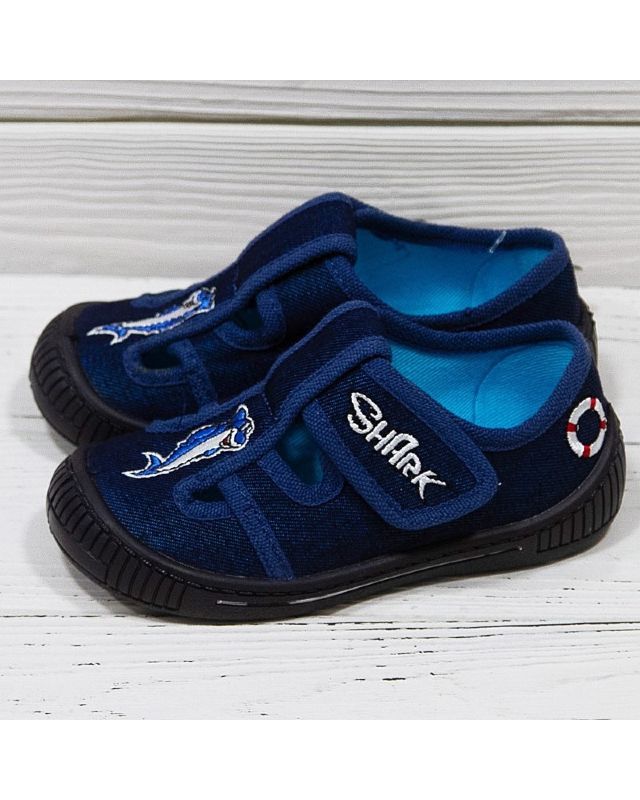 Текстильная обувь 3F Saturn 2Sk25/3 для мальчиков, цвет синий, принт акула