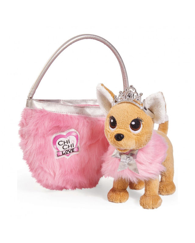 М'яка іграшка Simba Chi Chi Love "Собачка-принцеса з пухнастою сумкою"