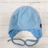 Дитяча зимова шапка Польща TuTu 3-001964 blue флісова на зав'язках, блакитного кольору