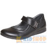 Школьная обувь Happy walk 2383 для девочек, цвет черный, натуральная кожа, Турция
