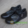 Школьная обувь Happy walk 2383 для девочек, цвет черный, натуральная кожа, Турция