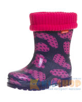 Гумові чоботи Demar Twister Lux Print V 0038, на дівчинку, колір фіолетовий